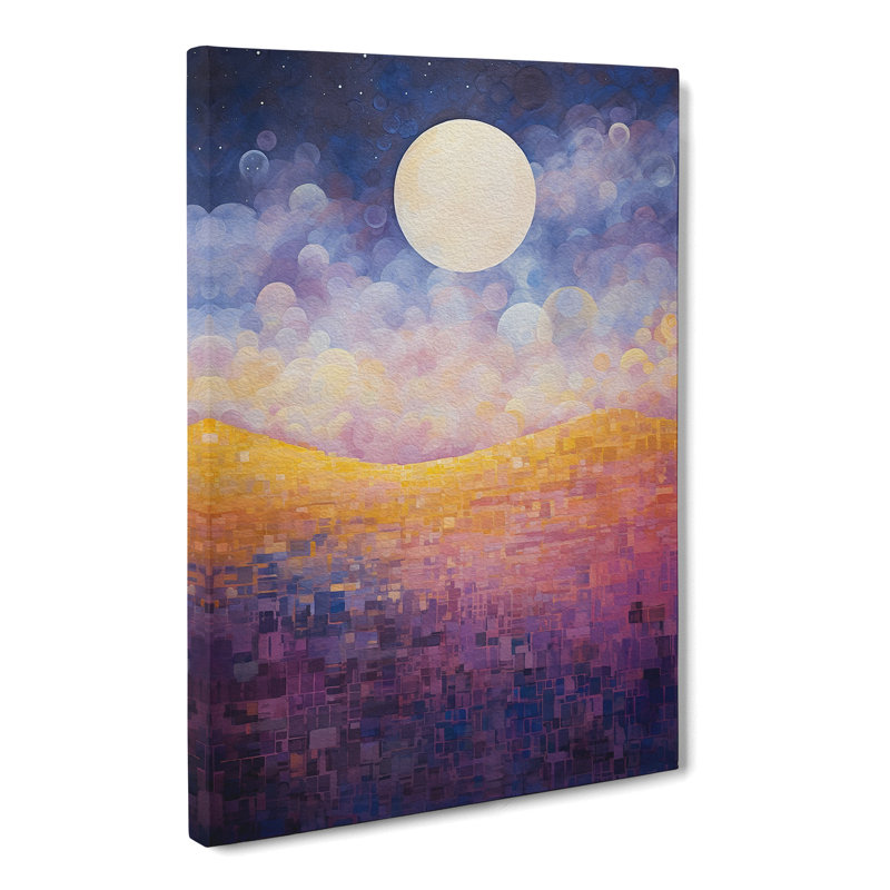Moon Colour Field Art No.2 - Wrapped Canvas, 60cm H x 40cm W x 3cm D