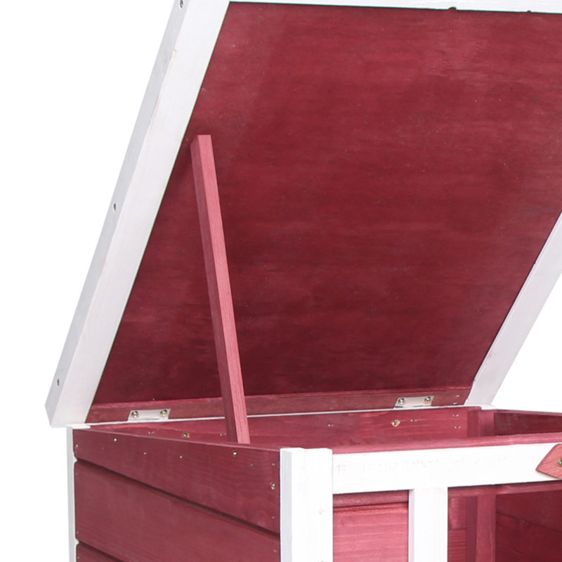 Cage à cages avec cages et cobayes avec toit ouvert et imperméable Pawhut, Rouge
