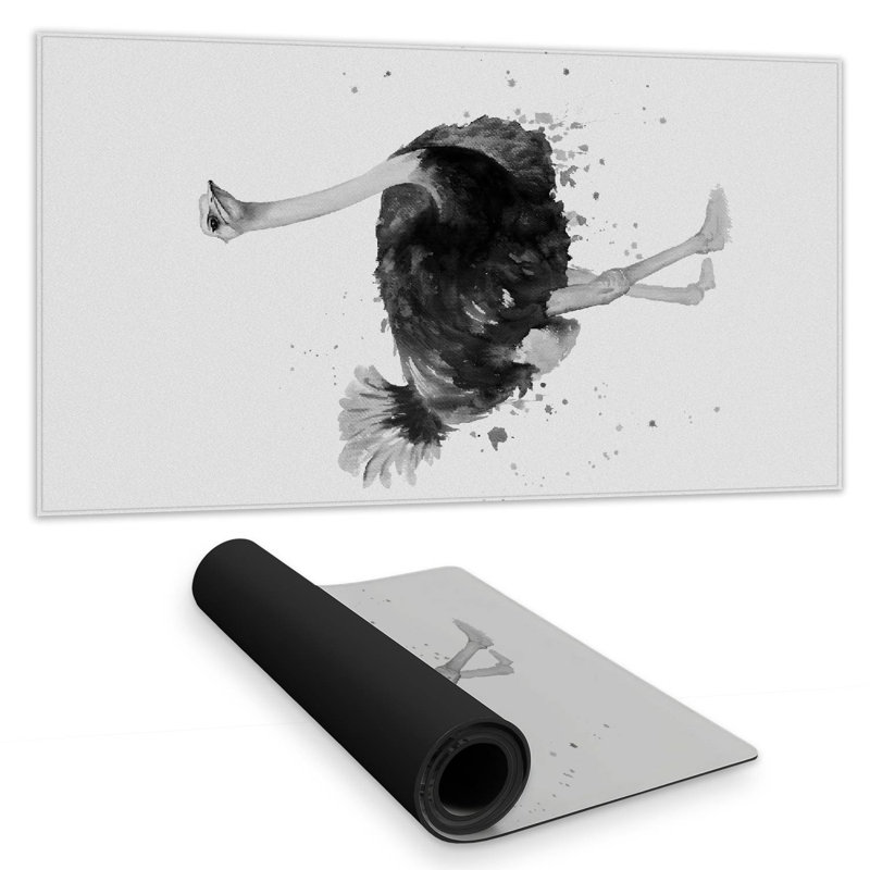 Proud ostrich - 15.75"x31.50" Desk mat