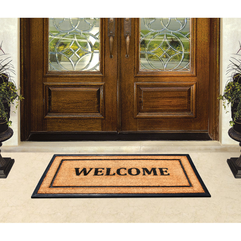 Grand tapis d'entrée antidérapant et résistant 24 po x 48 po Rosley Classic Border
