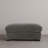 Upholstered Light Gray Faux Rabbit Fur Flannel Rectangle Ottoman, Single Ottoman Modular Part For Sectional Sofa-250311210