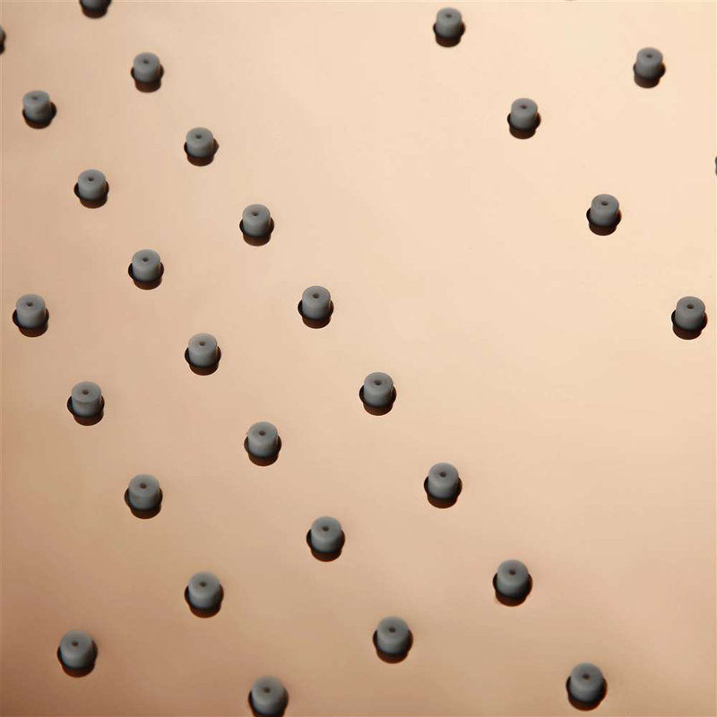 Fontana Latina Square Rose Gold Rainfall Waterfall Ceiling Mount Shower Head
