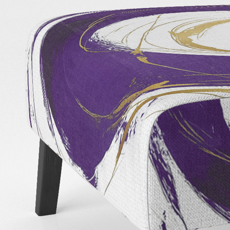 Fauteuil de chambre Gold Glamour, Mauve / Blanc