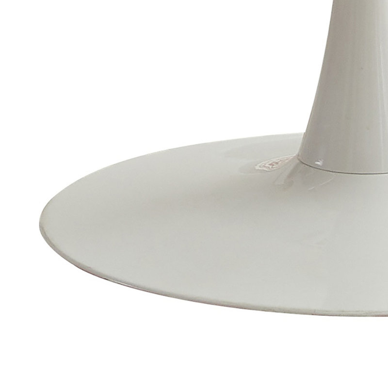 Table de salle à manger carrée 23,63 pouces de diamètre, Blanc