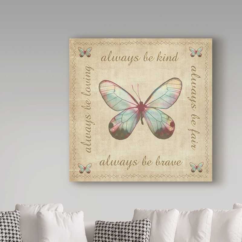 «Always Be» par Heffington, reproduction d'art textuel sur toile tendue, H 24 po x l 24 po x P 2 po