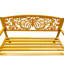  50" Outdoor Metal Garden Bench with Butterfly Backrest Design-1259985104