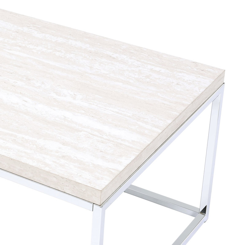 Table basse contemporaine avec décoration en chêne et base de traîneau