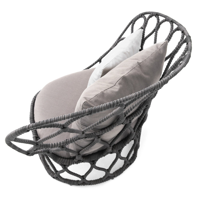 Forma Outdoor Lounge Chair, Pale Gray, Canvas Taupe/Canvas Canvas