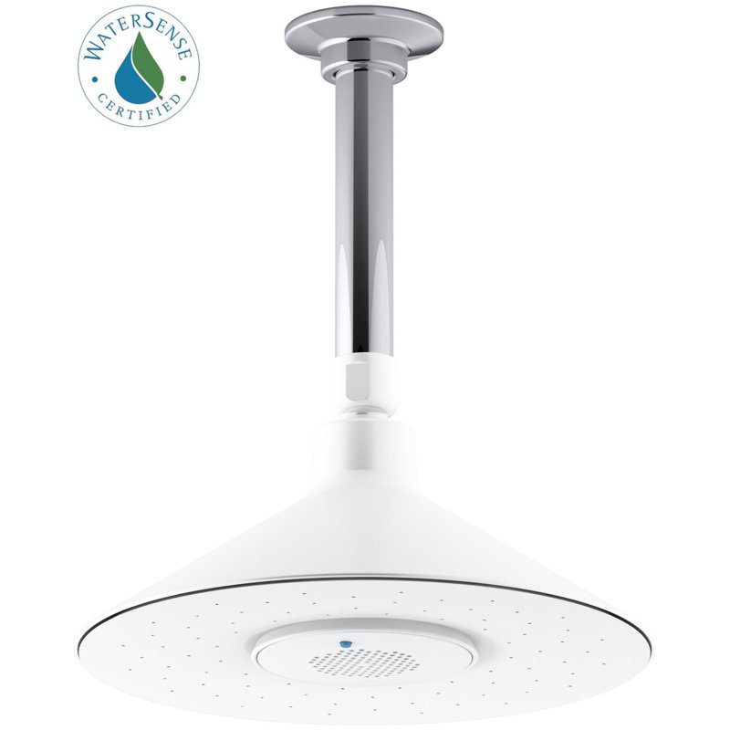 Moxie Rainhead with Wireless Speaker, Vibrant Brushed Nickel, 2.5 GPM
