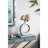 11X3.1X12" Round Vase,White/Gold