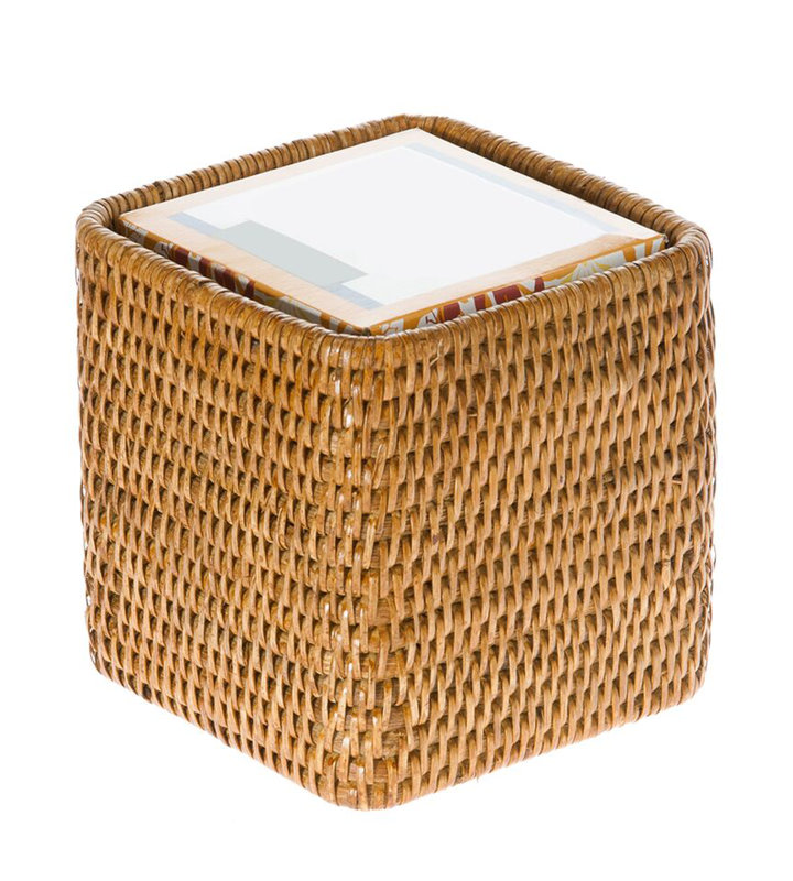 Everard Tissue Box Cover, Honey Brown