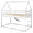 Twin Size Bunk House Bed with Slide and Ladder-1187898238