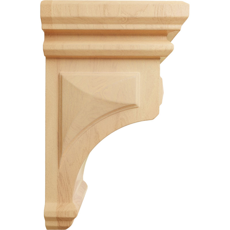 6'' H x 3.5'' W x 3.75'' D Wood Bracket / Corbel, Chêne rouge