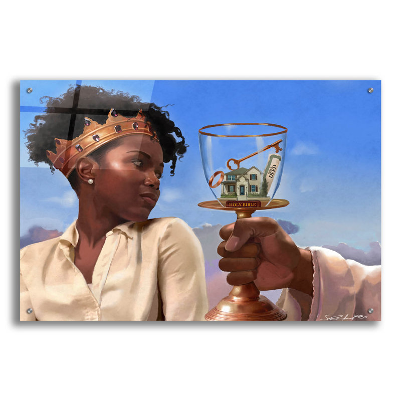 «In His Image» par Salaam Muhammad, art mural en verre acrylique, H 24 po x l 36 po x P 0,2 po
