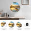 "Lake Sunset", horloge murale en verre-300929249