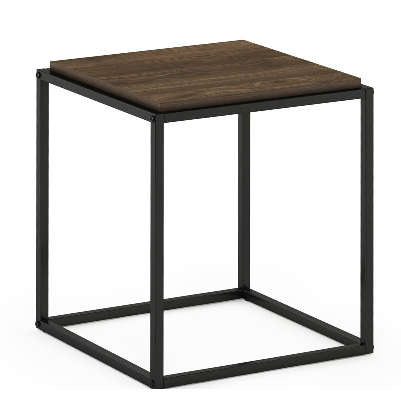 Table de bout avec rangement Gallatin, Noyer, Noir
