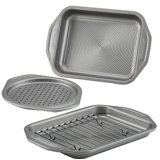 Circulon Total Bakeware Nonstick Toaster Oven and Personal Pizza Pan Baking Set, 4 Piece