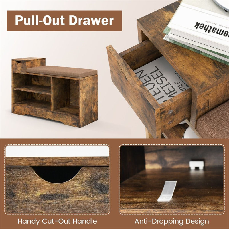 5 Pair Shoe Storage Bench