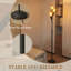 HOMCOM Modern Upright Floor Lamp with 3 Light, Steel Base for Living Room