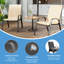 Ensemble de 6 chaises de patio pour l'extérieur, empilables et légères avec structure en polyester et revêtement en PVC toutes saisons-1848357086