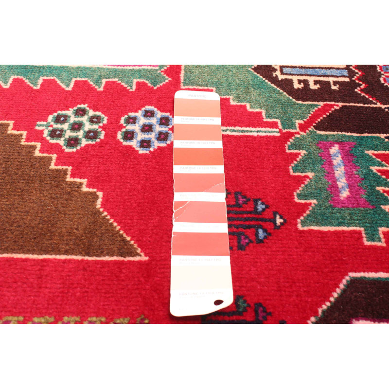Tapis rouge Teimani 3 pi 1 po x 4 pi 10 po