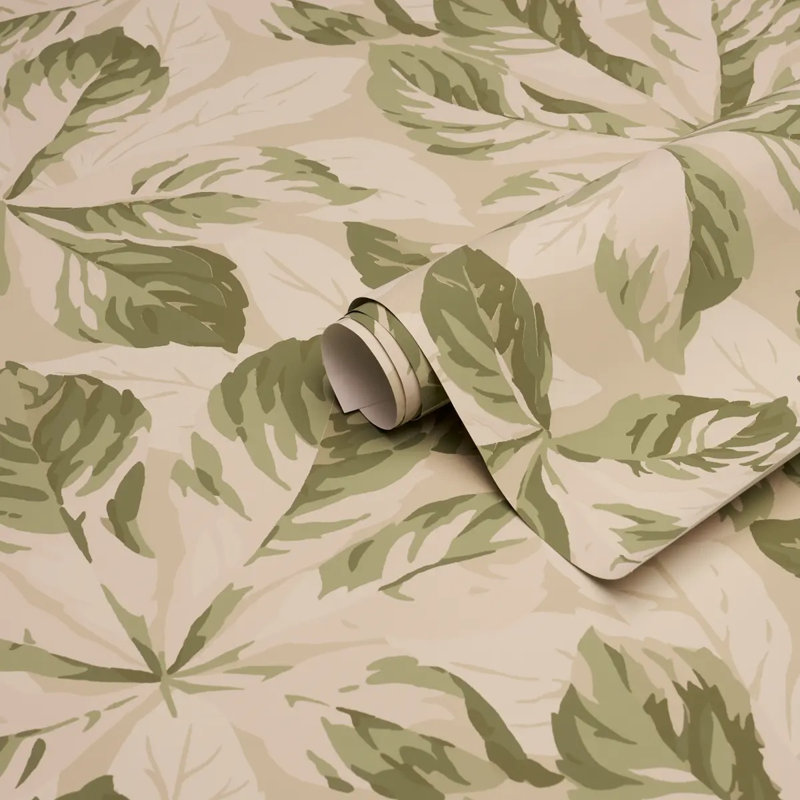Arboreal Matte Wallpaper Roll, Green
