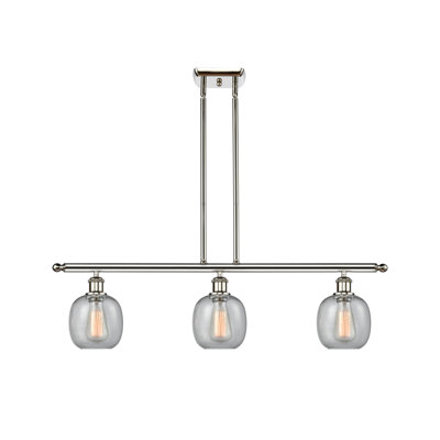 Luminaire suspendu linéaire à 3 lumières pour îlot de cuisine Carlucci