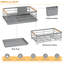 Stainless Steel Dish Drying Rack With Wooden Handle, Removable Drain Tray, And Cutlery Holder-100498795