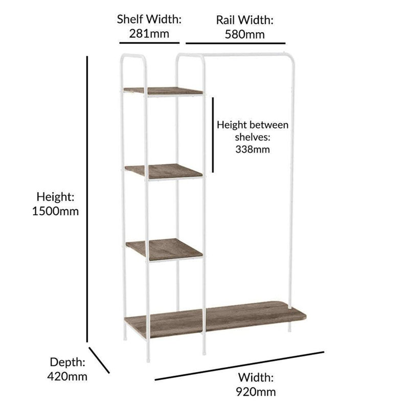 Anastasya 92cm Clothing Rack