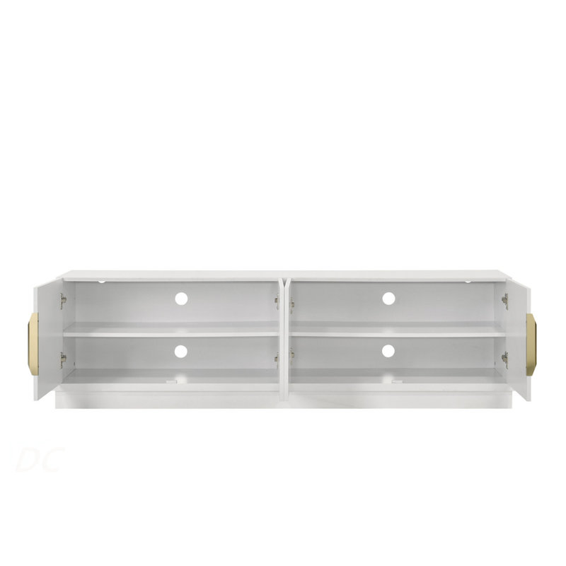 Carrington 70"W White 4-Door TV Stand