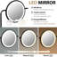 Meuble-lavabo 40 po avec miroir à DEL 3 couleurs et chargement sans fil, tiroir 3 tablettes ouvertes, blanc