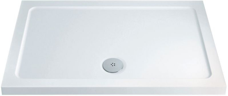 Shower Tray - White, 4 cm H x 140 cm W x 90 cm D
