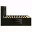 Grand lit de rangement noir Jazz