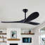 Ventilateur de plafond 52 pouces en ABS avec support standard à distance sans lumières pour garage, patio, porche, garage ou salon