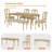 6 Piece Dining Table Set - Includes One Dining Table, One Upholstered Bench, 4 Wood Dining Chairs, Farmhouse Dining Set, Oak-1995520347