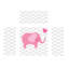 Veilleuse éléphant rose avec nom personnalisé imprimé