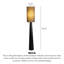 Lampe sur pied moderne en fer et en tissu minimaliste.