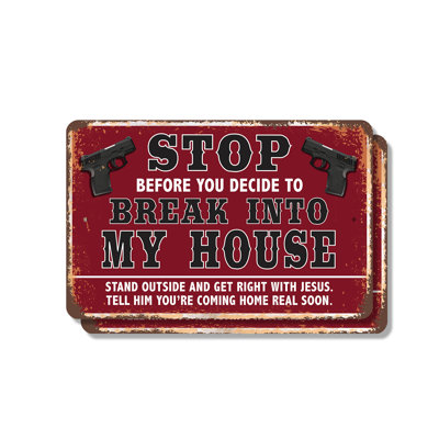 Stop Before You Decide (2 Pack) 8 Inch x 12 Inch Plastic Sign