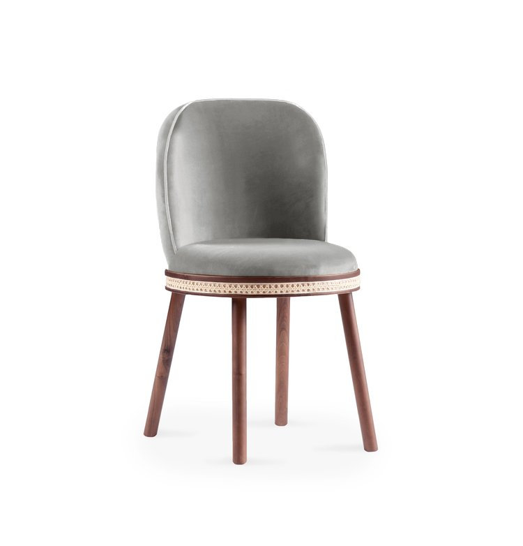Alma Upholstered Dining Chair, Fog