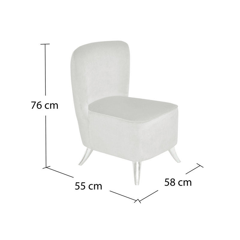 Pepi Upholstered Slipper Chair, Graphite