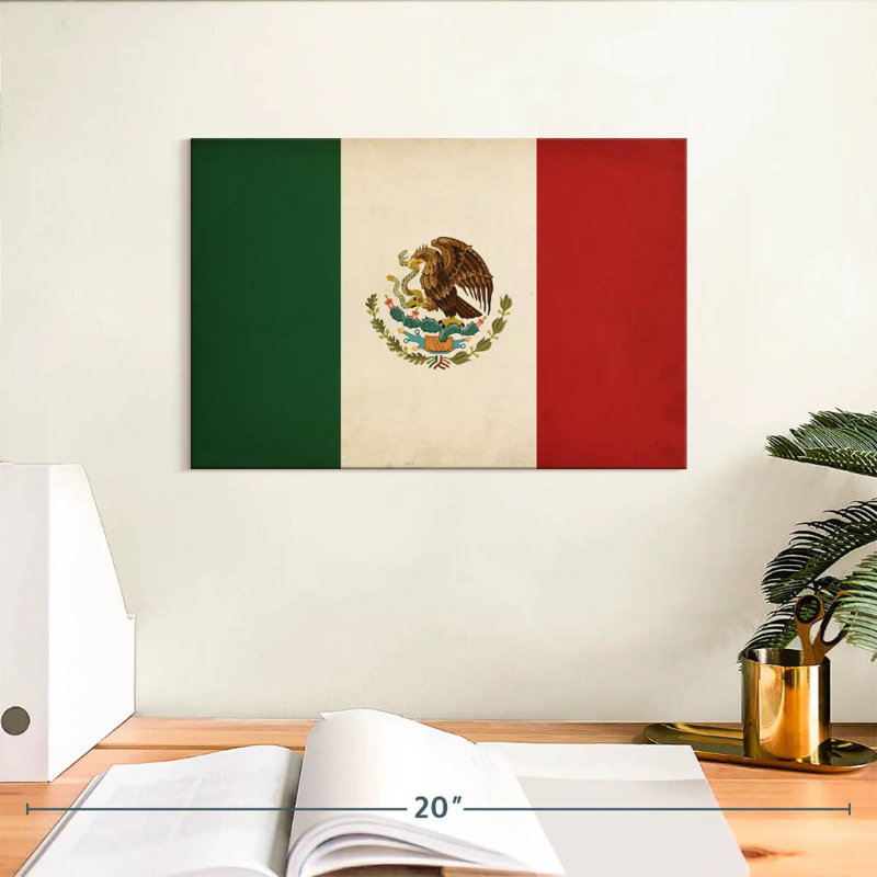 Drapeau mexicain Borges, H 8 po x l 12 po