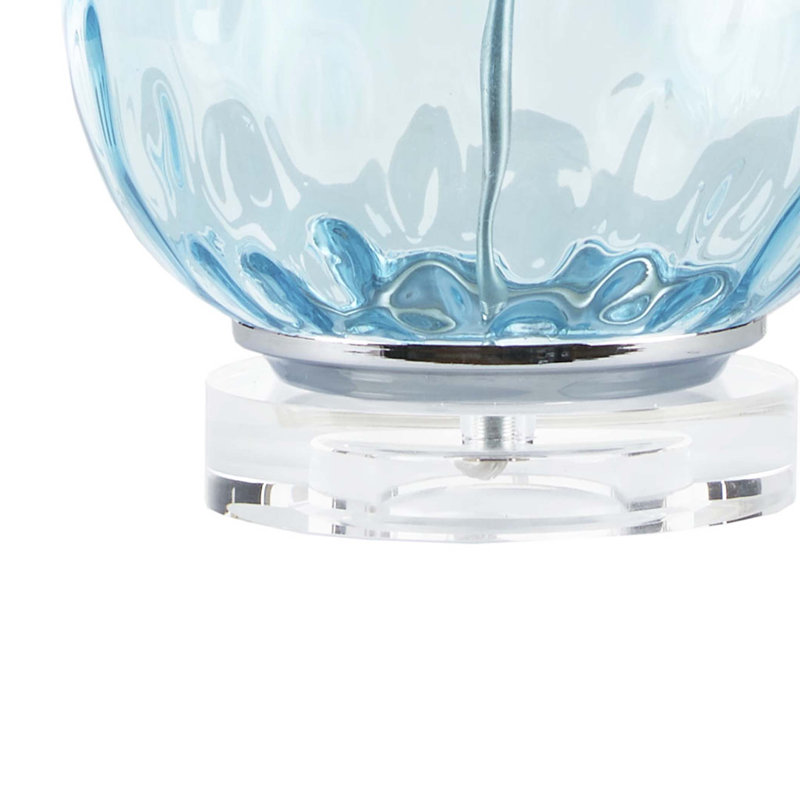 Lampe de table en verre Ombre, Bleu