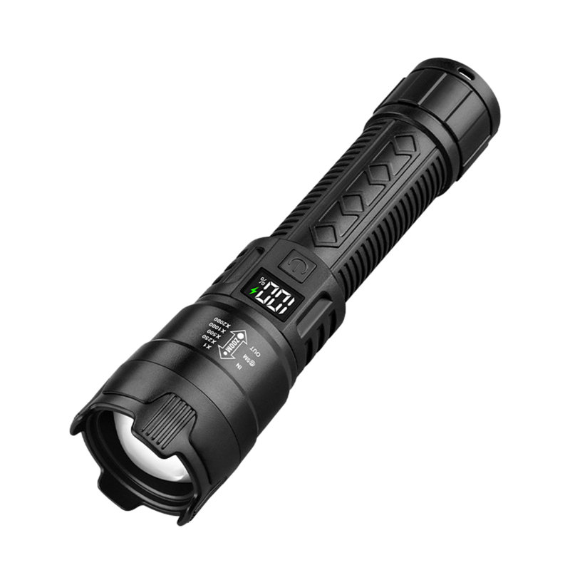 light prodcuts Digital Display Strong Light Flashlight Multi-function Telescopic Flashlight-long Life Flashlight