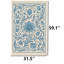 Tapis à volutes classique bleu et crème