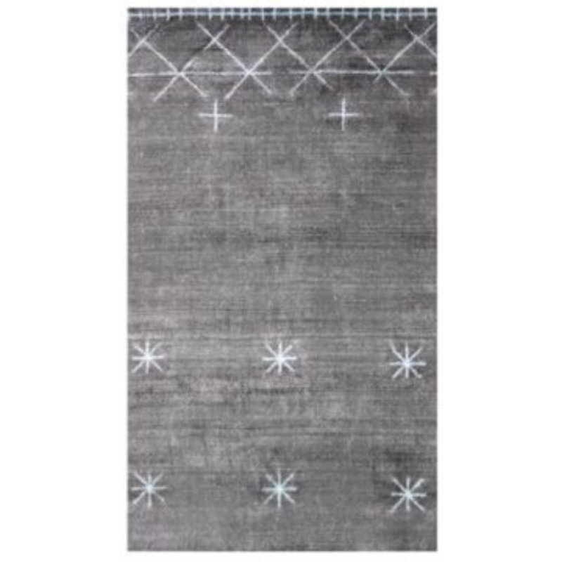 Tapis gris anthracite et argenté 5 pi x 8 pi
