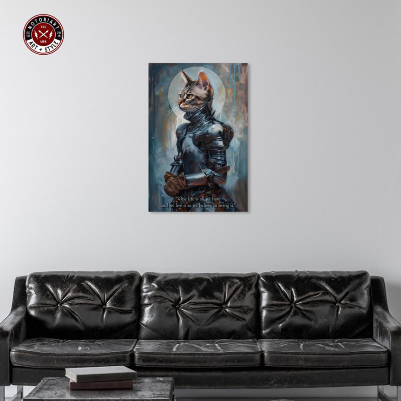 «Cat of Arc Canvas», impressions de chat excentriques par Notoriart, Toile tendue, H 36 po x l 24 po