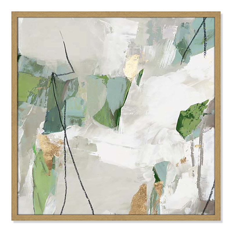 «Enchanted Emerald I» par Tom Reeves, H 27,5 po x l 27,5 po x P 1,25 po, Cadre naturel mince