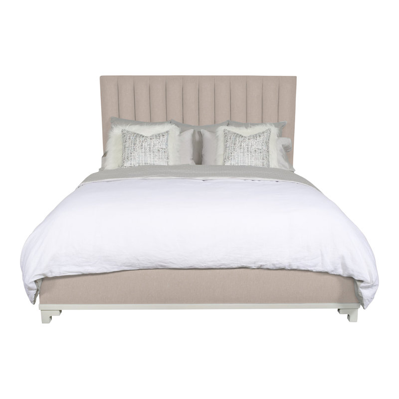 Jemma King Upholstered Panel Headboard, Jiggles Fawn