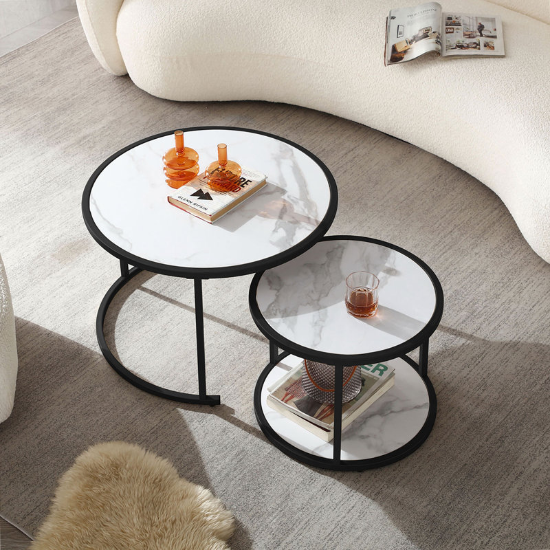 Ensemble de 2 tables gigognes Lazarria, Noir