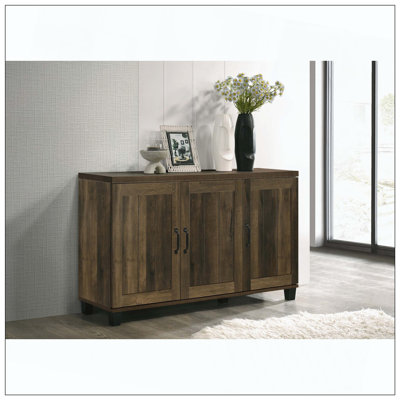 Armoire à chaussures 3 portes avec rangement finition chêne foncé